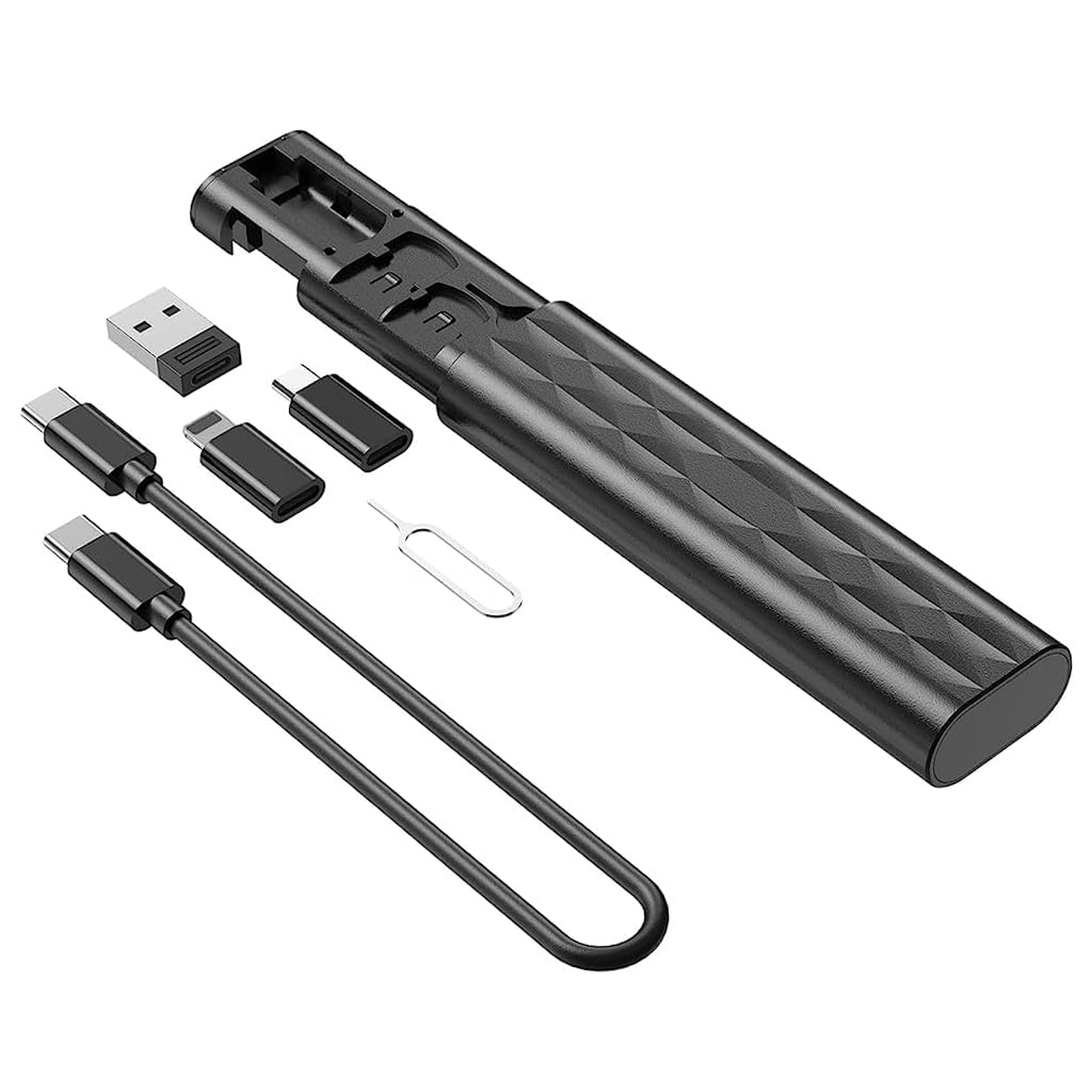 ZORBES 6 in 1 Adapter Cable with Case, USB A to USB C Adapter, Light-ning to USB C Adapter, Micro USB to USB C Adapter, Type C to Type C, Sim Card Eject Tool, Travel Charing Kit for Mobile, Loptop ZORBES 6 in 1 Adapter Cable with Case, USB A to USB C Adapter, Light-ning to USB C Adapter, Micro USB to USB C Adapter, Type C to Type C, Sim Card Eject Tool, Travel Charing Kit for Mobile, Loptop